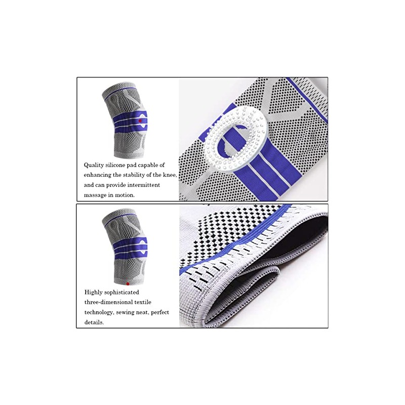 Knee Brace Compression Sleeve for Knee Pain Wraps Patella Stabilizer