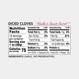 Diced Black Garlic Cloves - 13oz - Kosher Certified