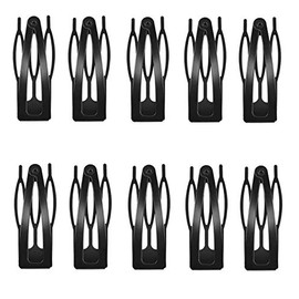 KDDOM 10 Pieces Double Grip Metal Hair Clips, Black Snap Hair Clips Hair Barrettes for Women, Girls, Salon Hair
