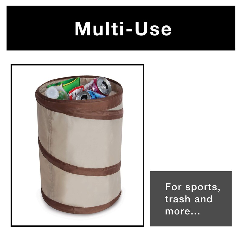 Smart Design Spiral Pop Up Trash Bin with Open Top