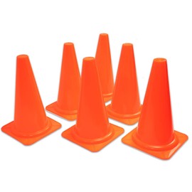 Cannon Sports Neon Plastic Sports Cones for Practice and Training (12 in., Orange)
