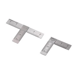 Wave Hobby Tool Series HT-432 HG Stainless Steel T Ruler, Short Type, Set of 2, 90° Plastic Model Tools