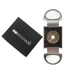 Cigar Boulevard Perfect Cigar Cutter Star Silver-Black Carbon Fiber.