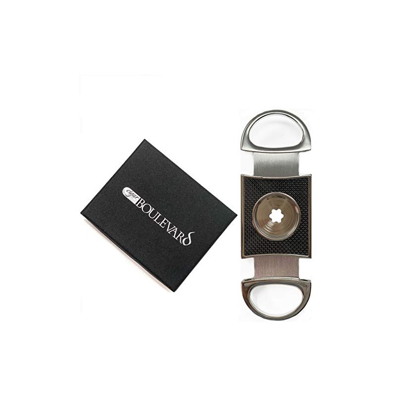 Cigar Boulevard Perfect Cigar Cutter Star Silver-Black Carbon Fiber.