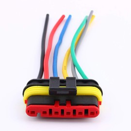 OVAQUIXI 6-Pin Electrical Connector Set with 10cm Wire, Male and Female, for Motorcycle, Scooter, Car, Truck, Marine