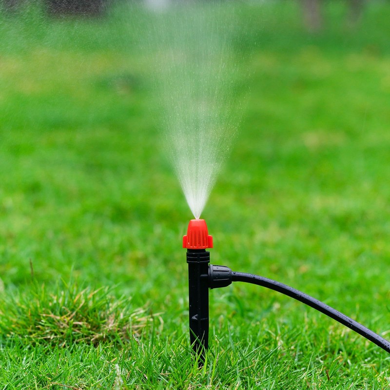 Drip Irrigation Emitters for 1/4" Tubing: Adjustable 360 Degree Drip