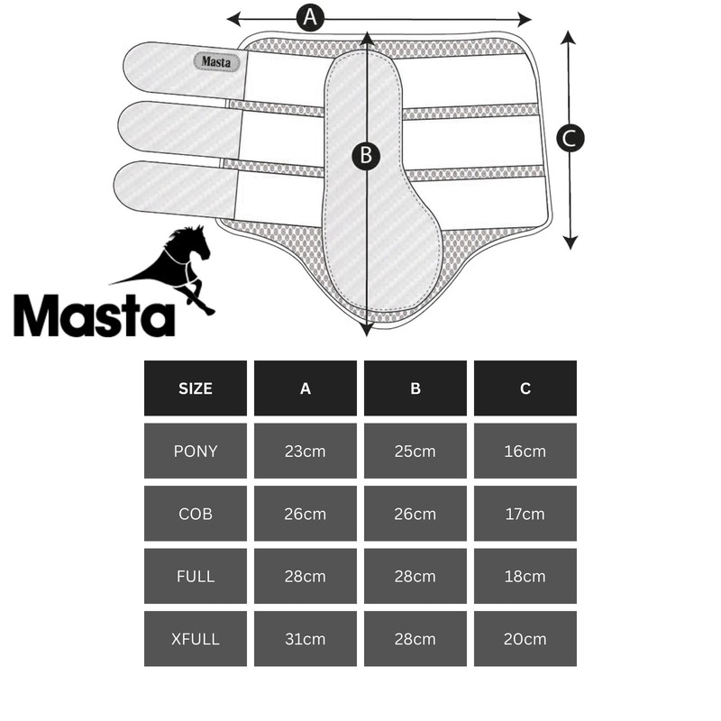 Masta Air-Flux Horse Brushing Boots - Training Neoprene Protective Wrap