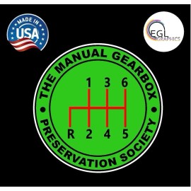Egl The Manual Gearbox Preservation Society Die Cut Sticker Decal Jdm Fun Funny Car