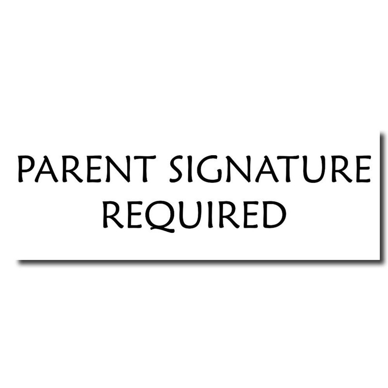 Acorn Sales - Large Parent Signature Required Rubber Stamp