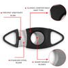 2 Pcs Pocket Cigar Cutter, OMGAI Double Stainless Steel Blade
