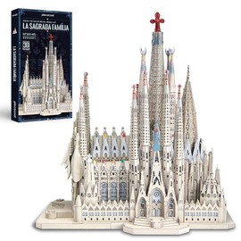 Piececool 3D Puzzle Metal Sagrada Familia Models, Scenic Buildings Craft Model Kits for Adults to Build, 3D Puzzles Adult Teens for Stainless Steel, Home Decoration, Collection, 358 Pieces