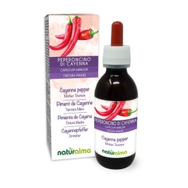 Naturalma Cayenne Pepper (Capsicum annuum) Fruits Alcohol-Free Mother Tincture Naturalma - Liquid Extract Drops 120 ml - Food Supplement - Vegan