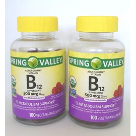 SPRING VALLEY B12, 500 MCG, 200 Gummies