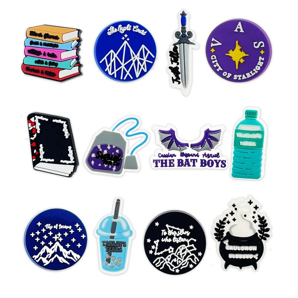 iconfont 12PCS Fantasy Shoe Charms for Teen Girls Women, Bookish