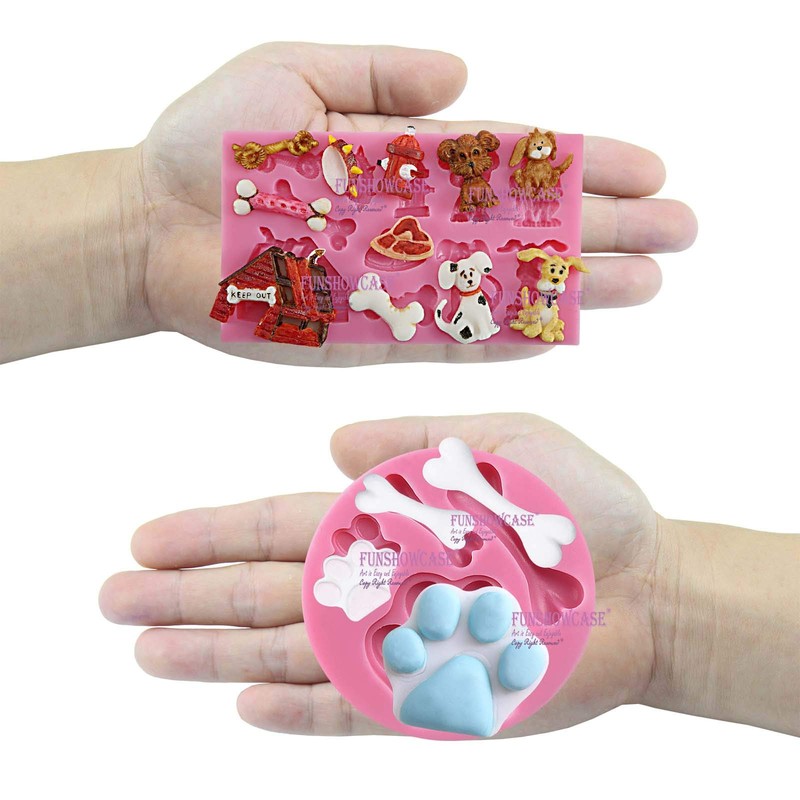 Funshowcase Puppy Dogs Fondant Mould 4-Count