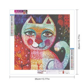 Diamond Painting Kit, Diamond Art Kit, Animal Mix, Diamond Bead Painting, Embroidery Kit, 5D Mosaic Art, Handmade, All-over Paste Type, Bead Art, DIY and Handmade, Cute cat