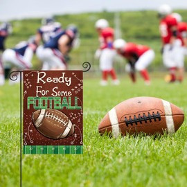 AVOIN colorlife Ready For Some Football Garden Flag 12x18 Inch Double Sided, The Big Game Sport Yard Outdoor Flag