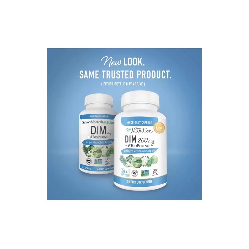 Suplemento Dim 200mg Con Bioperina (60 Cápsulas) Hecho En Eu