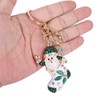 2Pcs Santa Keychain Pendant Cute Stylish Fahionable Decorative Hanging OrnamentsGreen
