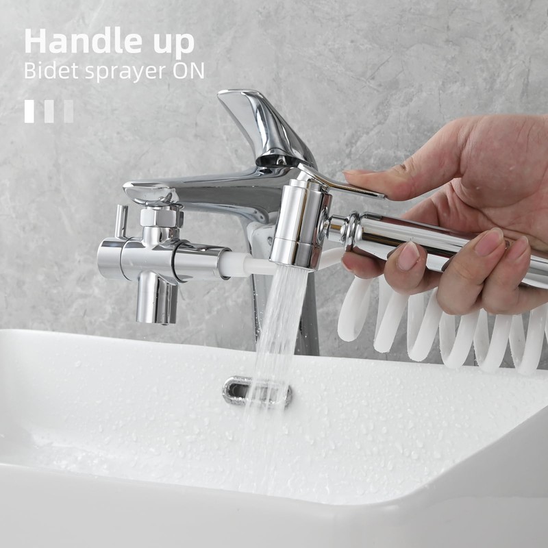 Tecmolog Brass Sink Valve Diverter Faucet Splitter for Kitchen or