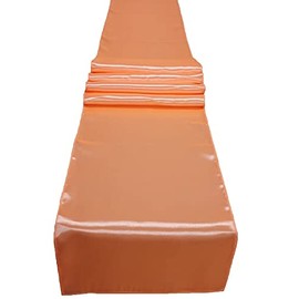 Rihana Wedding - Camino de Mesa de satén para decoración de Banquetes de Boda, 30,48 x 274,32 cm, Melocotón, 1