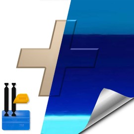 VViViD XPO Blue Gloss Chrome Chevy Bowtie Logo Wrap Kit (2 Rolls (11.8 Inch x 4 Inch))