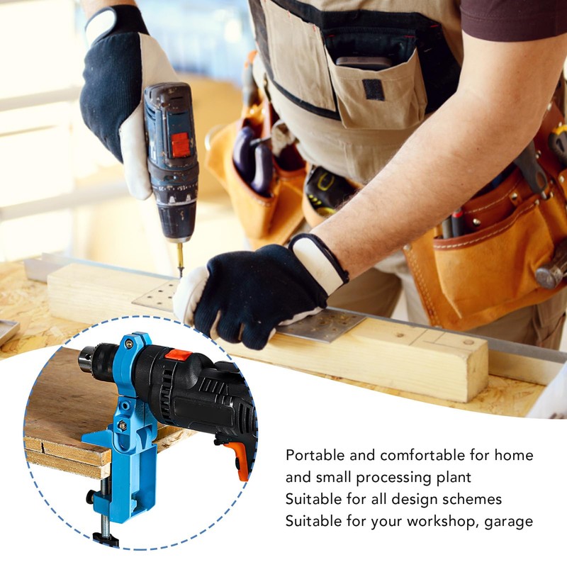 Generic Electric Angle Bench Drill Holder, 360° Adjustable Drill Stand,