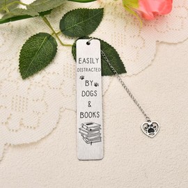 Dog Bookmark for Book Lovers Gifts for Women Men Dog Dad Mom Funny Dog Lover Birthday Gifts for Dog Owner Bookish Book Markers for Readings Cute Book Accessories Bookmarks with Tassel