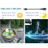 Lewisia Solar Bird Bath Fountain Pump USB Charging + Solar