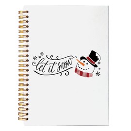 NEGIGA Let It Snow, Winter Snowman Notebook Journal, Snowman Gifts, Christmas Notebook Journal, Notebook Gifts for Christmas, Spiral Notebook 5.5x8.3