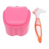 Estuche para Dentaduras Postizas Cepillo de Cerdas Flexibles y Caja