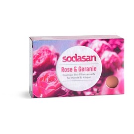 Sodasan Bar Soap Rose & Geranium (2 x 100 g)