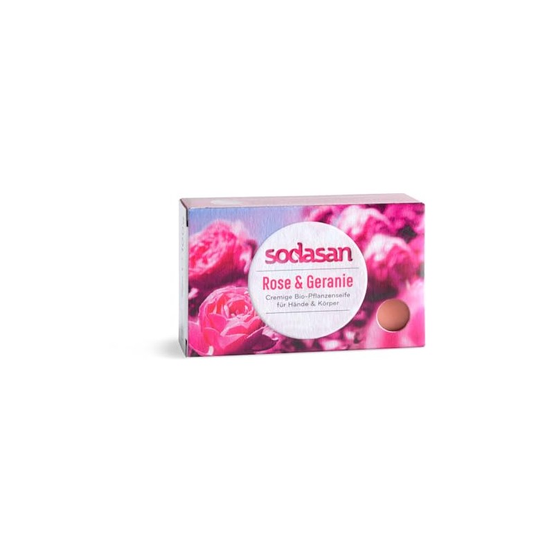 Sodasan Bar Soap Rose & Geranium (2 x 100 g)