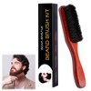 Beard brush with 100% boar bristles, beard brush made of