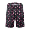 FT FENTENG Mens Swim Trunks Swimsuits, Leaf Flamingo Board Shorts