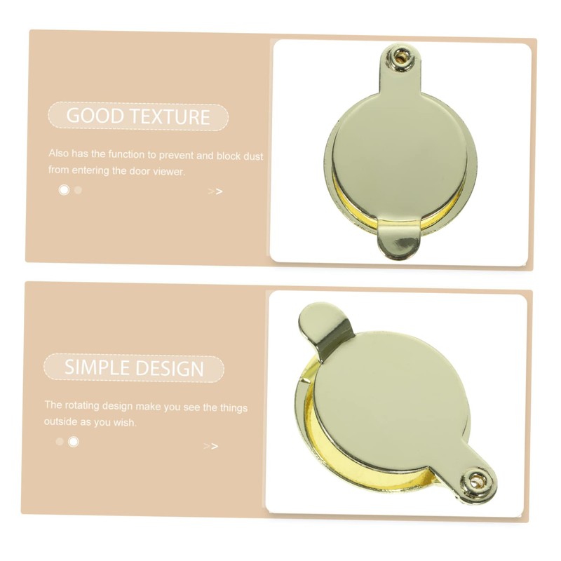 VILLFUL 5sets Peep Hole Cover Plate Door Peephole Cover Decorative
