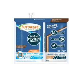Future Life High Protein Shake | 200g + 60g Dual Shake | Belgium Chocolate | 4 Pack | SmartProtein3D | Casein & Whey Protein | Low GI | Gluten Free | 16g Protein | Convenient & Hygienic |