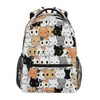 Kcldeci Cute Cat Kitten Head Cartoon Doodle Backpack for Kids