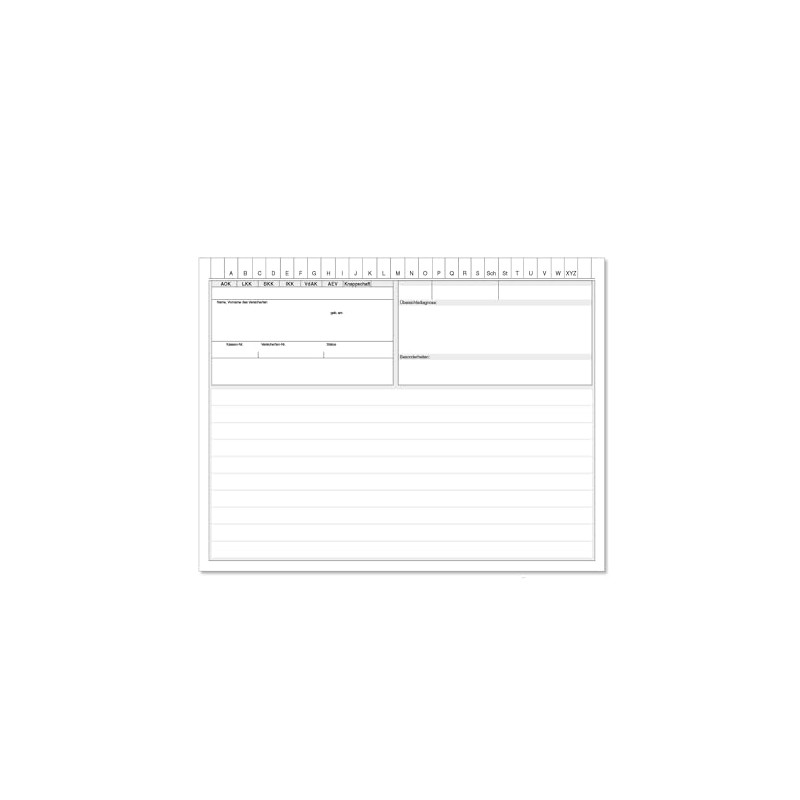 Index Card Pocket, Patient Card Holder, 190 g/m², Pack of