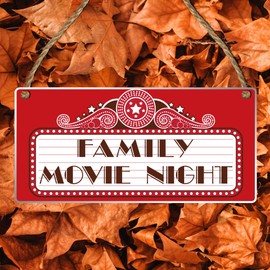 Modern Rustic Family Movie Night Plaque: British Film Celebration, Spotify Playlist Match, Perfect for Family Gifts & Movie Night Hampers, Handcrafted in the UK (ACRYLIC, DESIGN 2)