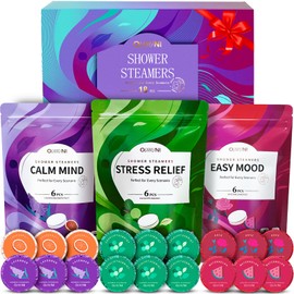 Shower Steamers Aromatherapy - 18 Pack Shower Bombs Natural Organic Essential Oils, Mothers Day Gifts for Mom Wife, Self Care Relaxation Gifts for Women Her Grandma