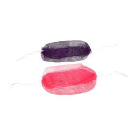 Baluue 2pcs African Net Bath Sponge Back Exfoliator Body Scrubber with High Elasticity Material Bright Colors for Deep Cleansing Shower Use Effortless Back Cleaning