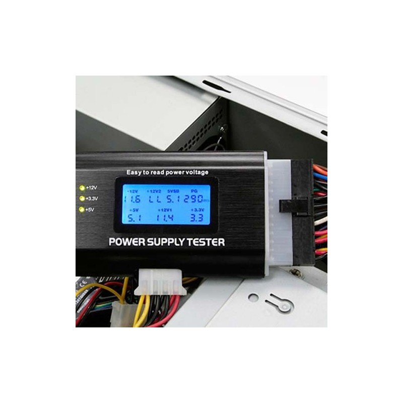 DIGIFLEX ATX Power Supply Tester 20 24 Pin SATA LCD