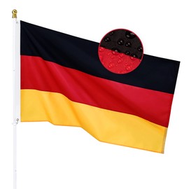 Germany Flag 3x5 Feet for Outside - Heavy Duty Nylon, Sewn Stripes, Fade Proof, Longest Lasting - German National Flags 3 X 5 FT with Brass Grommets Party Festival Indoor and Outdoor Decor