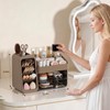 Makeup Organizer with Adjustable Brush Holder for Vanity, Large Skincare