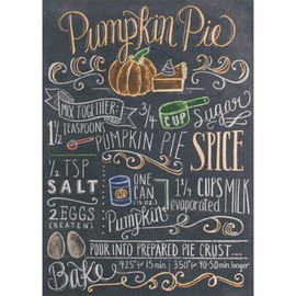 Sellers Publishing RSVP Pumpkin Pie Recipe on Chalkboard Thanksgiving Card