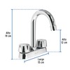 Foset Basic M-060, Mezcladora para lavabo, manerales hexagonal, cuello bar,
