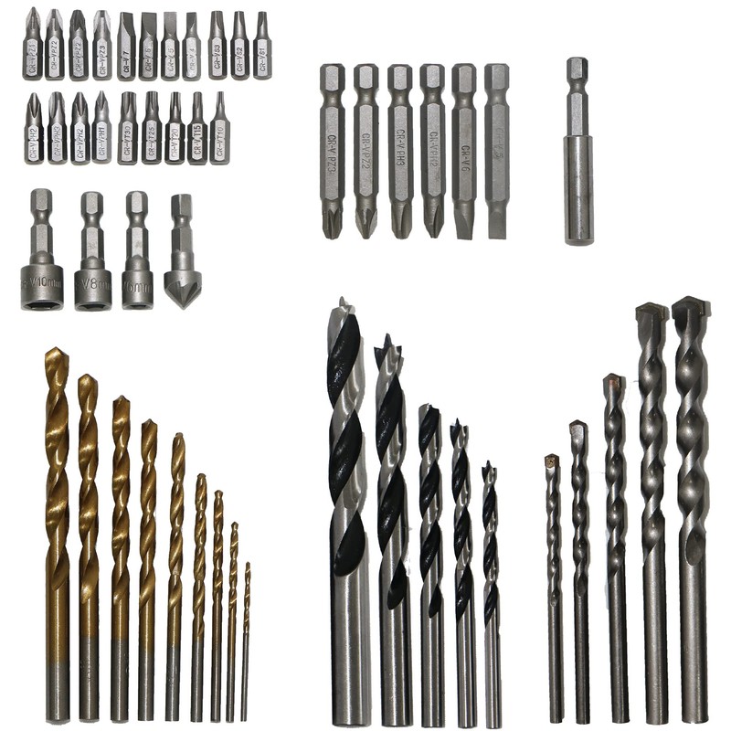 MYLEK 50 Piece Drill Bit And Screwdriver Accessory Set -