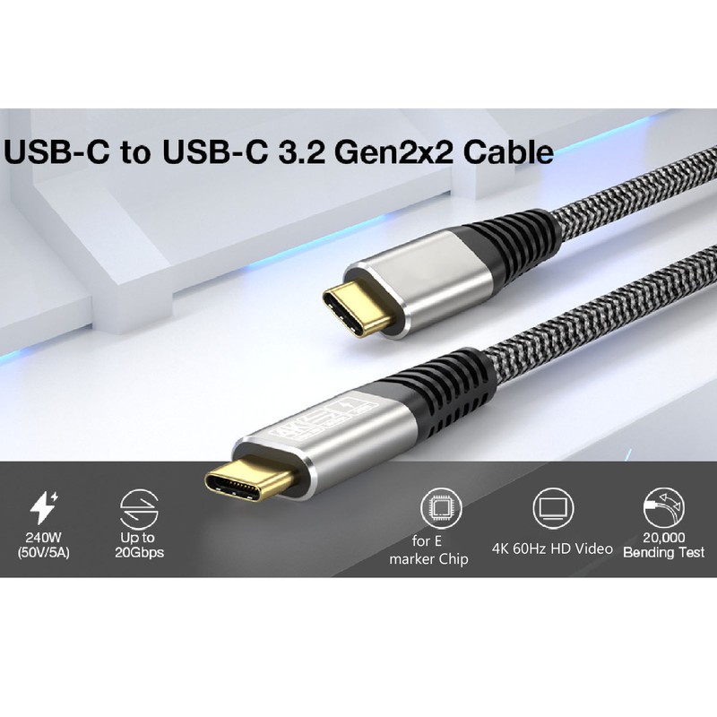 USB C to USB C Cable 20Gbps 240W Fast Charging
