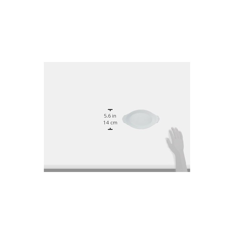 Bia Cordon Bleu White Oval Porcelain Au Gratin Bowl, 8